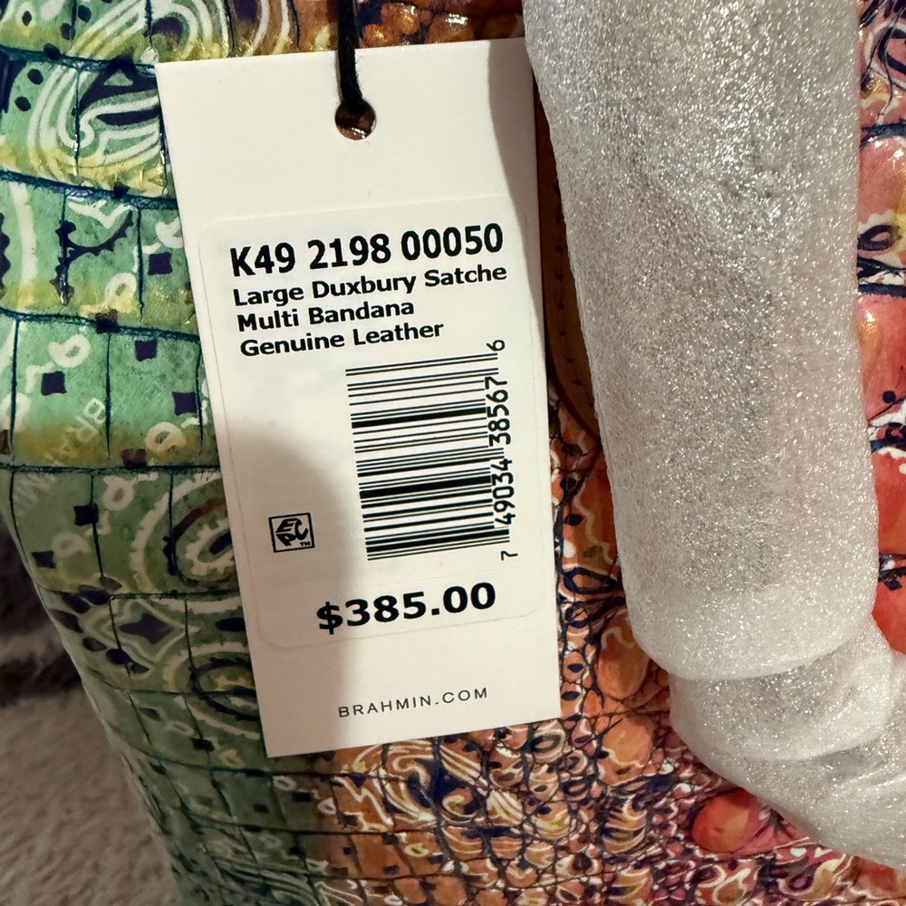 NWT BRAHMIN LARGE DUXBURY MULTI BANDANA 
“ONLY OPENED TO TAKE PHOTOS” - Picture 4 of 15